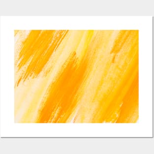 Yellow Orange Painting Pattern Posters and Art